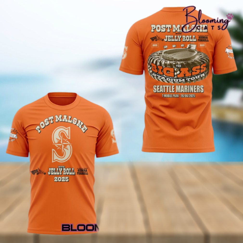 Seattle Mariners x Post Malone with Jelly Roll Shirt Seattle Mariners x Post Malone with Jelly Roll Shirt