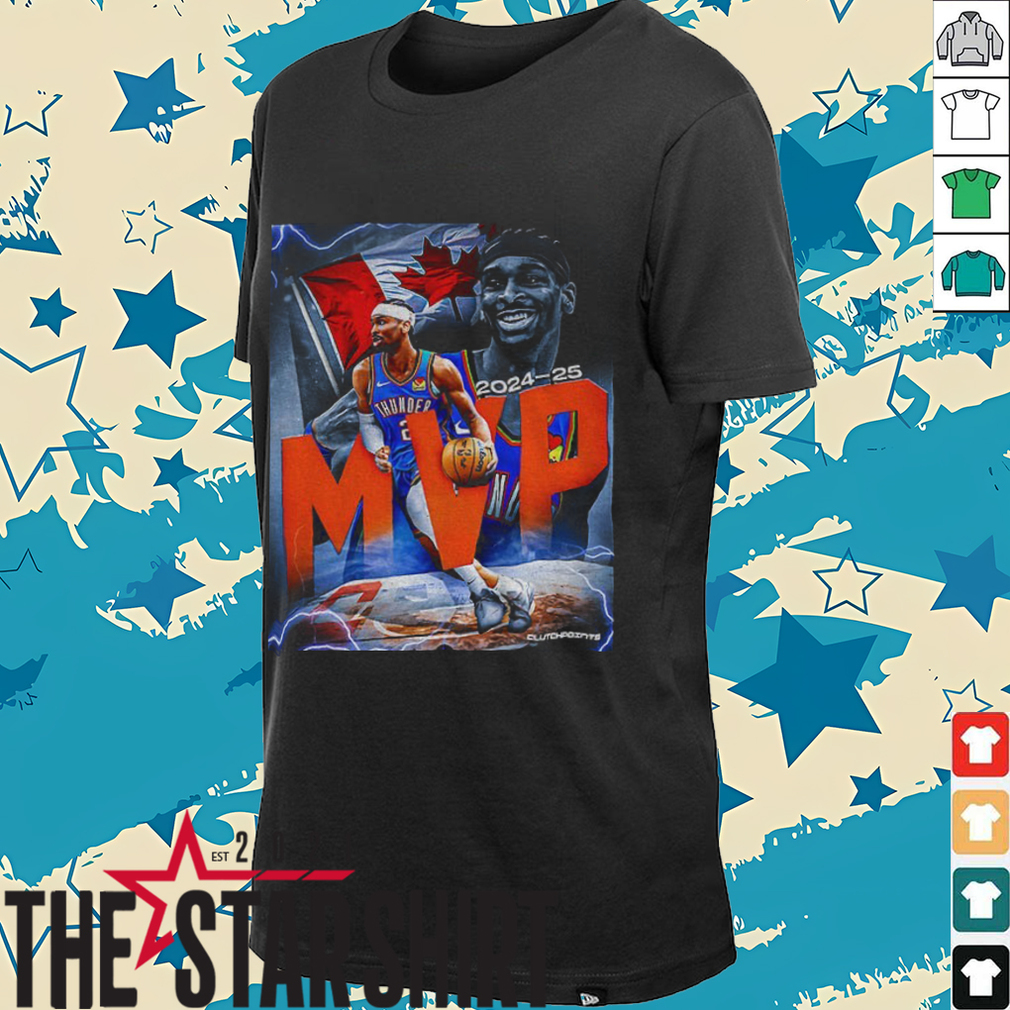 Shai Gilgeous Alexander MVP Oklahoma City Thunder 2025 NBA Basketball Canada flag shirt Shai Gilgeous Alexander MVP Oklahoma City Thunder 2025 NBA Basketball Canada flag shirt
