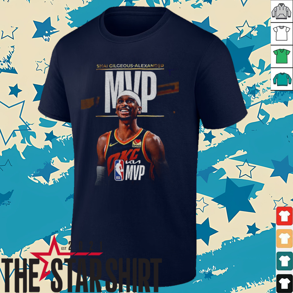 Shai Gilgeous Alexander Oklahoma City Thunder MVP 2025 NBA Basketball shirt Shai Gilgeous Alexander Oklahoma City Thunder MVP 2025 NBA Basketball shirt
