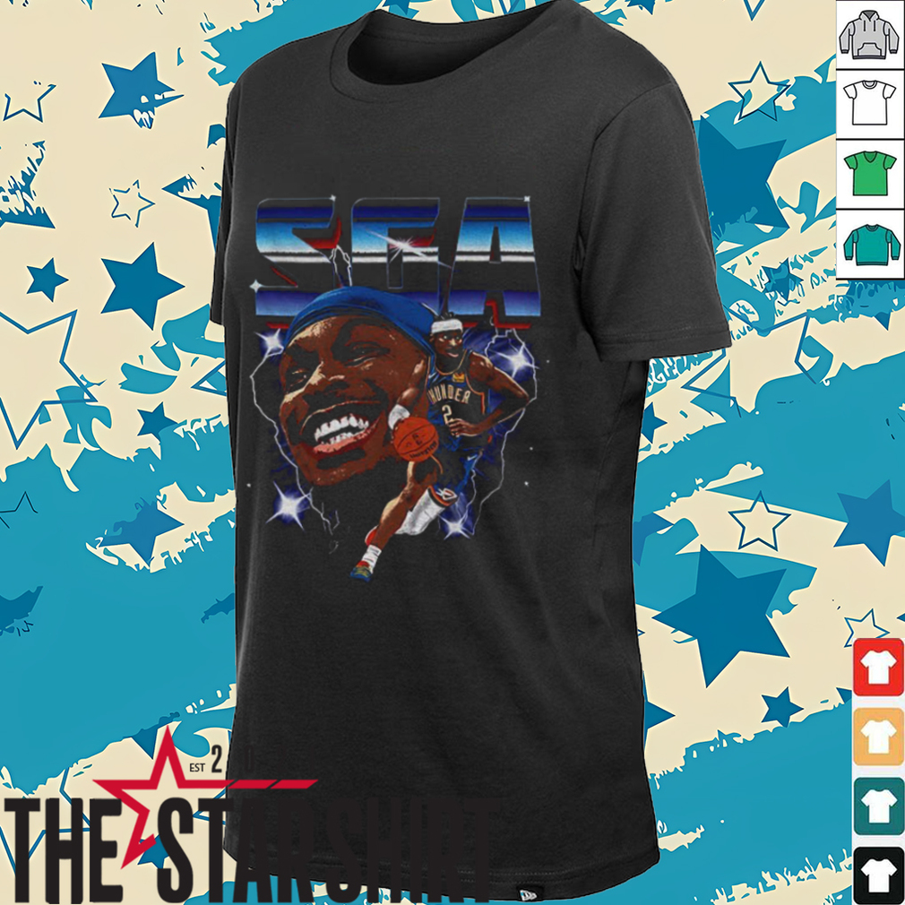 Shai Gilgeous Alexander Oklahoma City Thunder NBA basketball graphic shirt Shai Gilgeous Alexander Oklahoma City Thunder NBA basketball graphic shirt