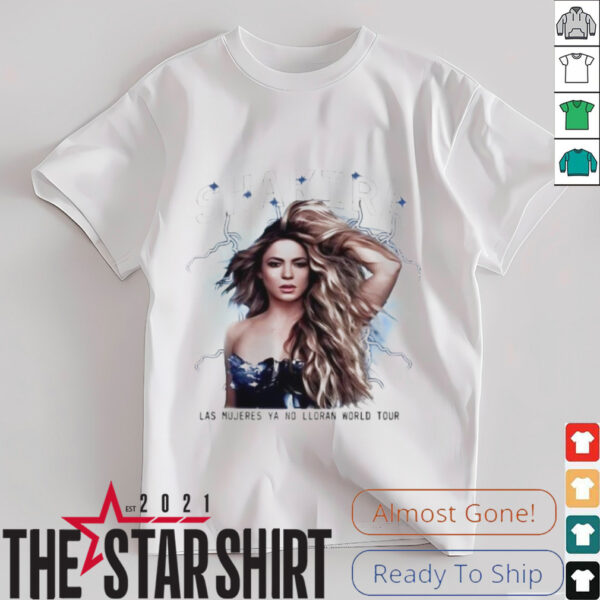Shakira Las Mujeres Ya No Lloran Tour Concert Shirt 2025 Latin Pop Music Tour Merch Tee