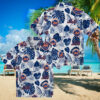 Dodgers Botanical Print Hawaiian Shirt   Red MLB Fan Apparel for Summer Vacation