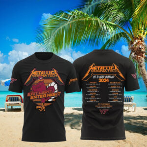 Metallica x Virginia Tech T Shirt Gifts For Someone Who Likes Music