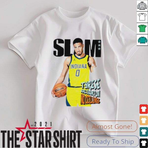 Slam Tyrese Haliburton no ceilings Indiana Pacers shirt