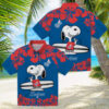 Miami Marlins Blue and White Aloha Shirt   Palm Island Hawaiian Print MLB Shirt for Summer