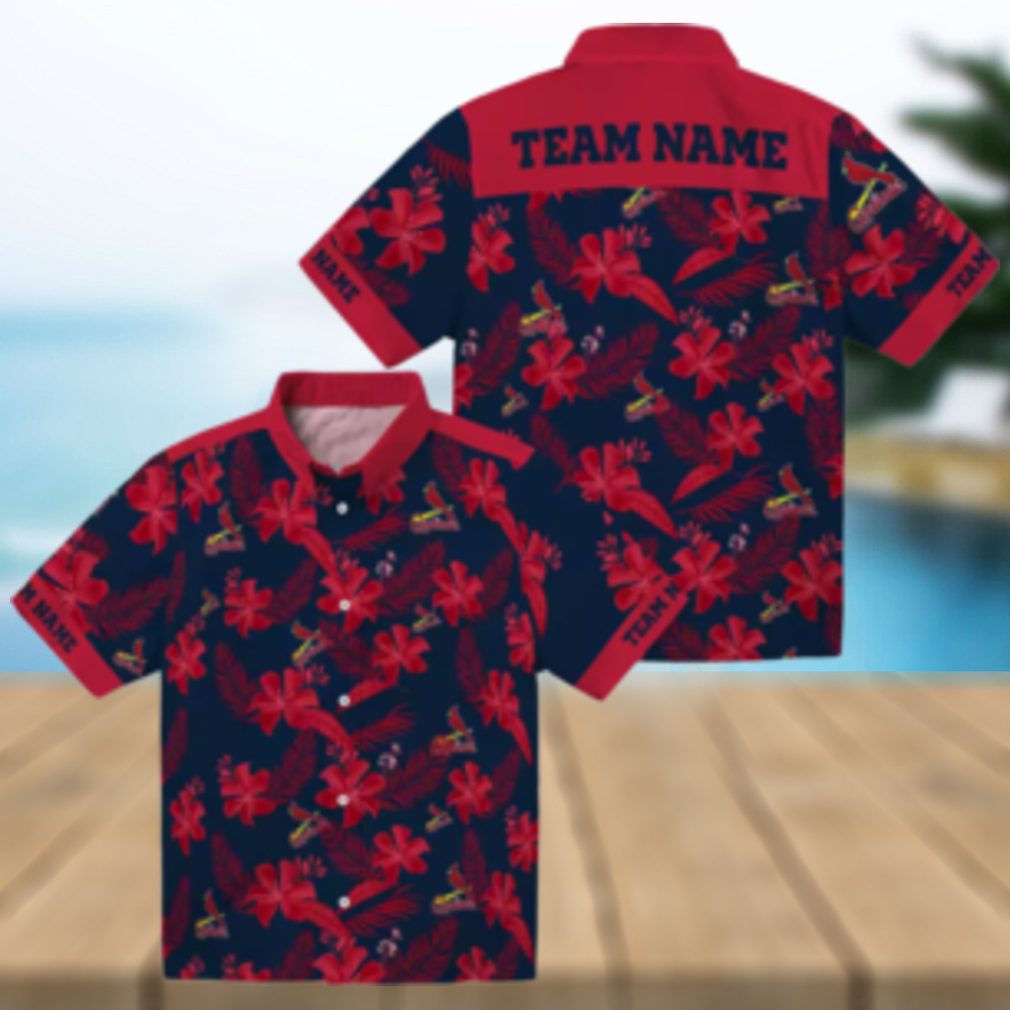 St. Louis Cardinals Aloha Style Floral Navy Shirt Perfect for Vacation & Beach Days St. Louis Cardinals Aloha Style Floral Navy Shirt Perfect for Vacation & Beach Days