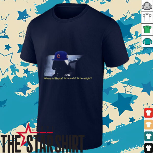 Star Wars Darth Vader MLB Chicago Cubs where is shota is he safe is he alright shirt
