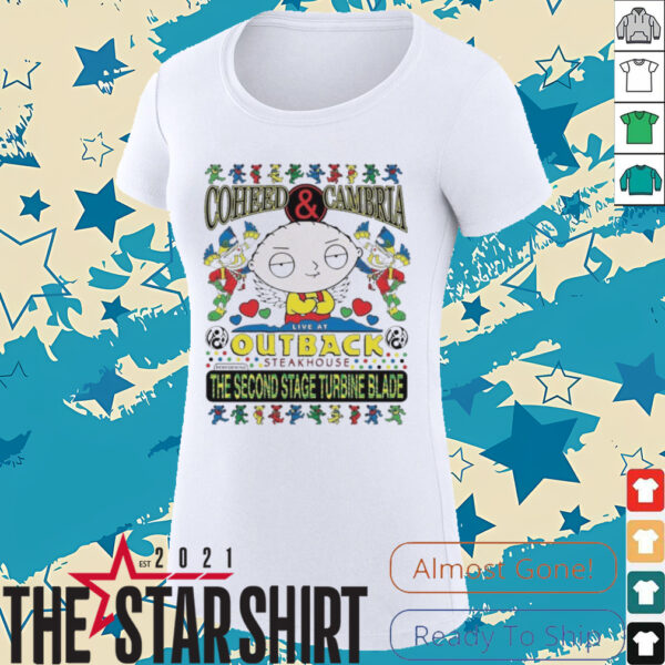 Stewie Griffin Coheed And Cambria Live At Outback Steakhouse Performing The Second Stage Turbine Blade Brian Robert Jones Grateful Dead Bears T shirts