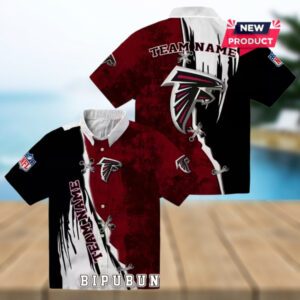 Atlanta Falcons Custom Edgy Streaks Hawaiian Shirt