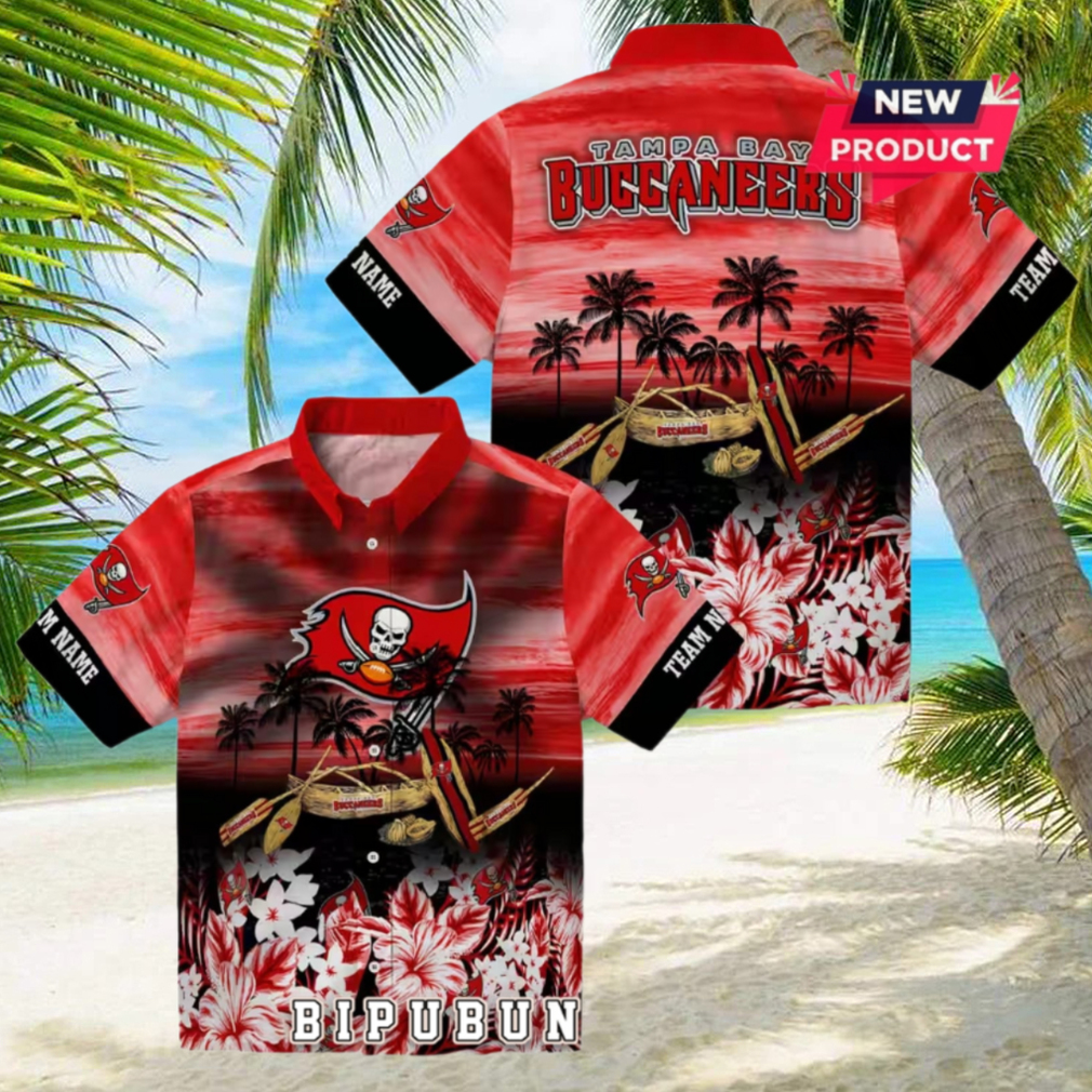 Tampa Bay Buccaneers Tropical Canoe Hawaiian Shirt Tampa Bay Buccaneers Tropical Canoe Hawaiian Shirt