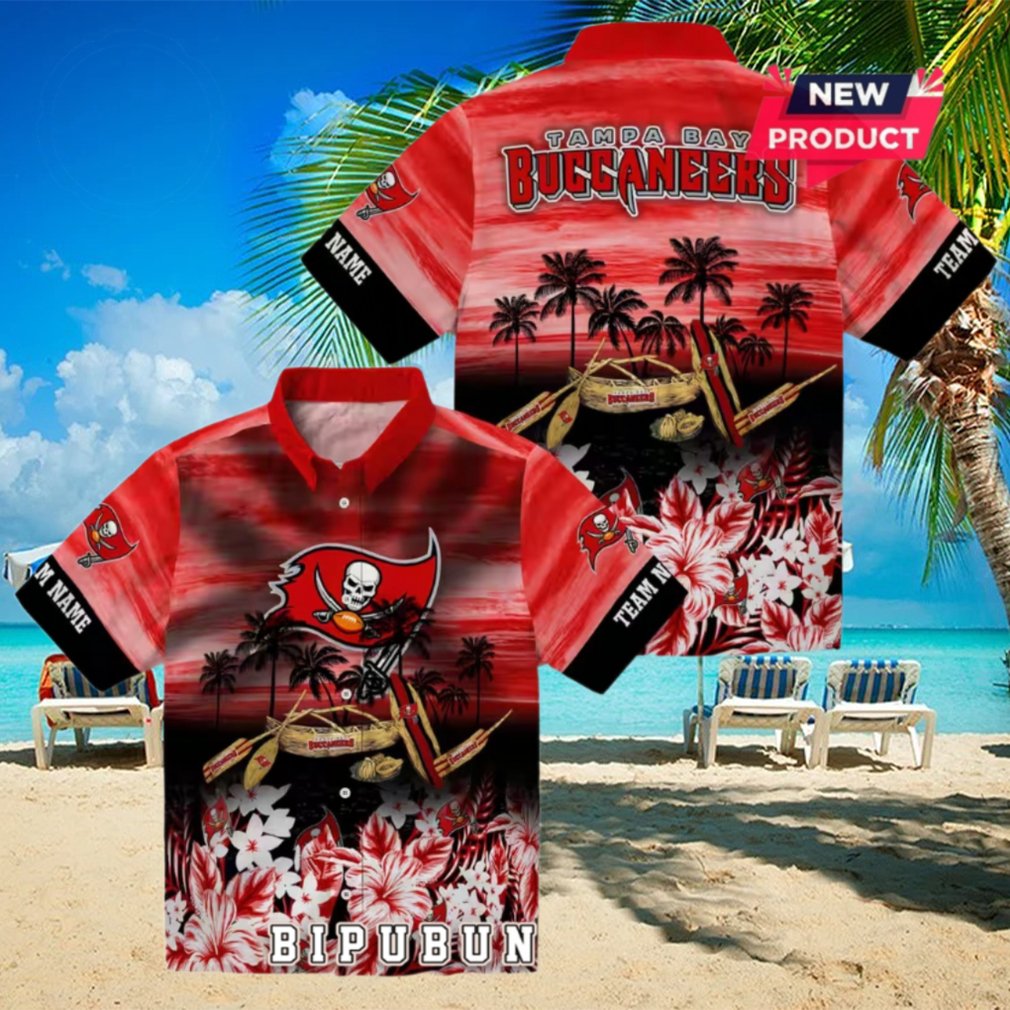 Tampa Bay Buccaneers Tropical Canoe Hawaiian Shirt Tampa Bay Buccaneers Tropical Canoe Hawaiian Shirt