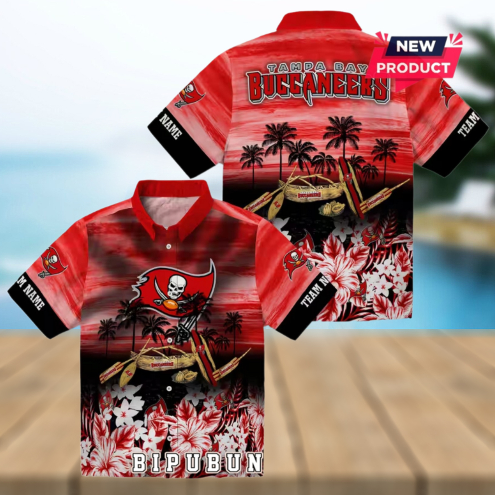 Tampa Bay Buccaneers Tropical Canoe Hawaiian Shirt Tampa Bay Buccaneers Tropical Canoe Hawaiian Shirt