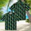 Unisex Dodgers Hawaiian Shirt   Blue Flamingo Leaf Print for MLB Fans & Vacation