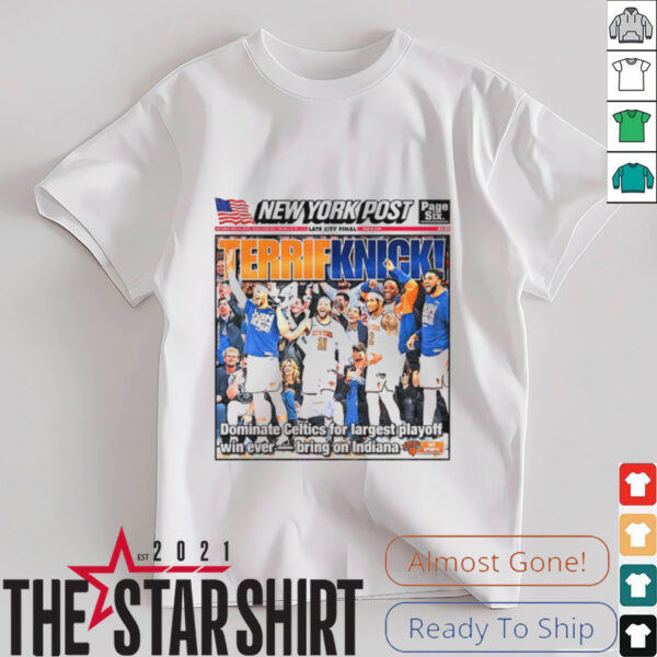 Terrif Knicks New York Post Late City Final poster shirt
