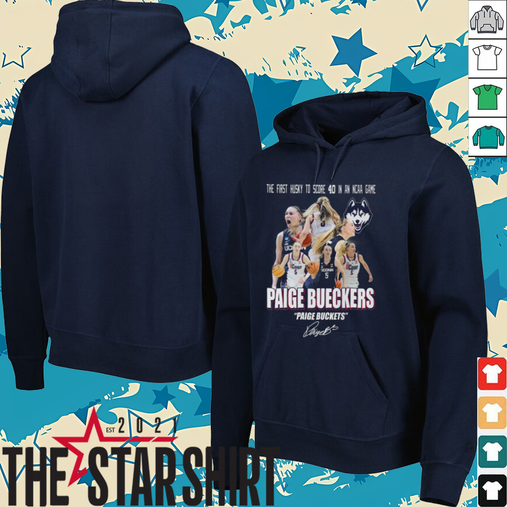 The First Huskt To Score 40 In An NCAA Game Paige Bueckers Signature Unisex T Shirt The First Huskt To Score 40 In An NCAA Game Paige Bueckers Signature Unisex T Shirt