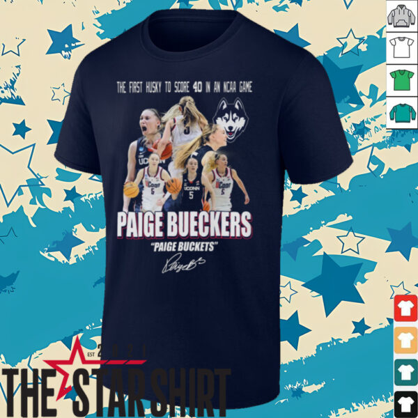 The First Huskt To Score 40 In An NCAA Game Paige Bueckers Signature Unisex T Shirt