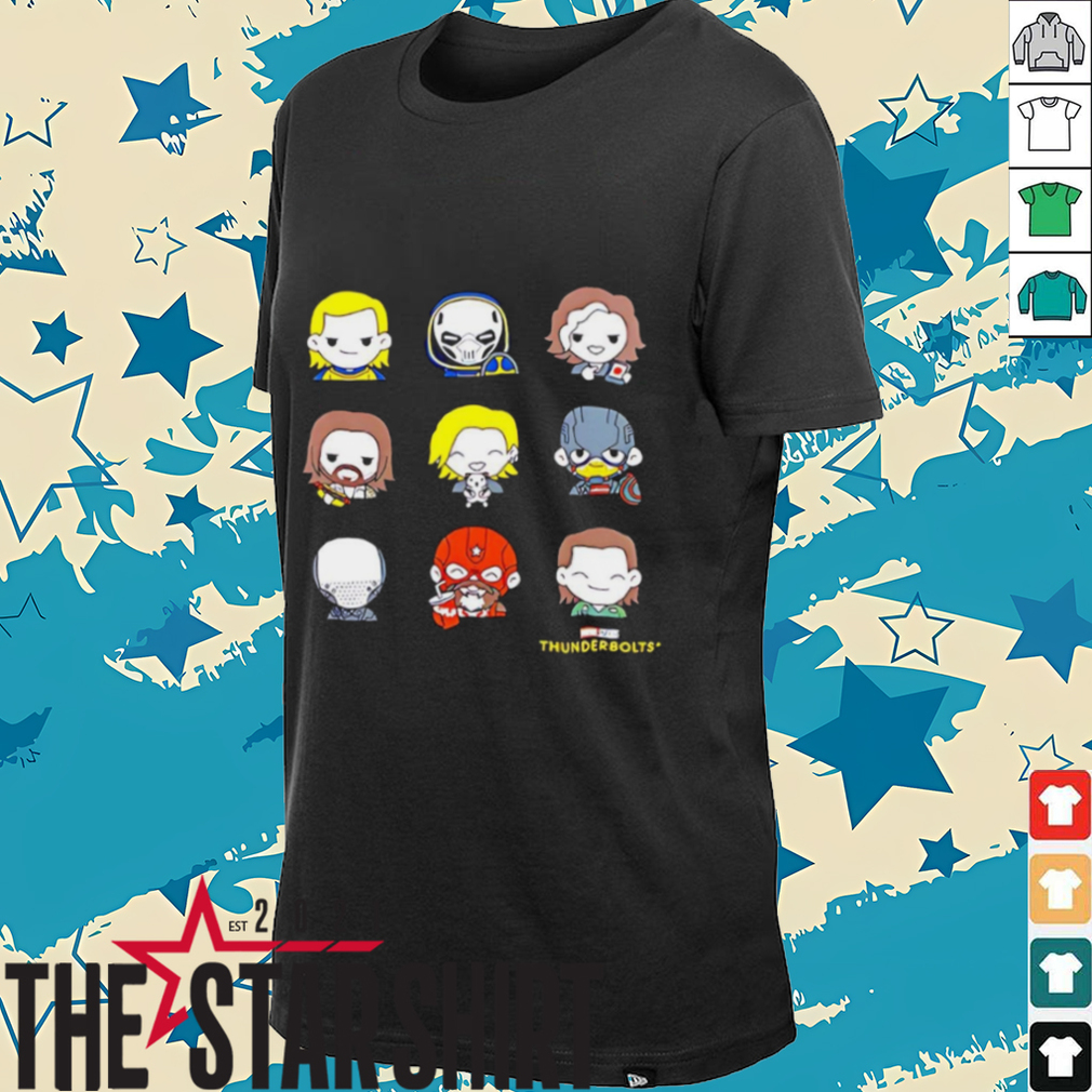 Thunderbolts Chibi Cartoon Characters Shirt Cute Marvel Superhero Team Thunderbolts Chibi Cartoon Characters Shirt Cute Marvel Superhero Team