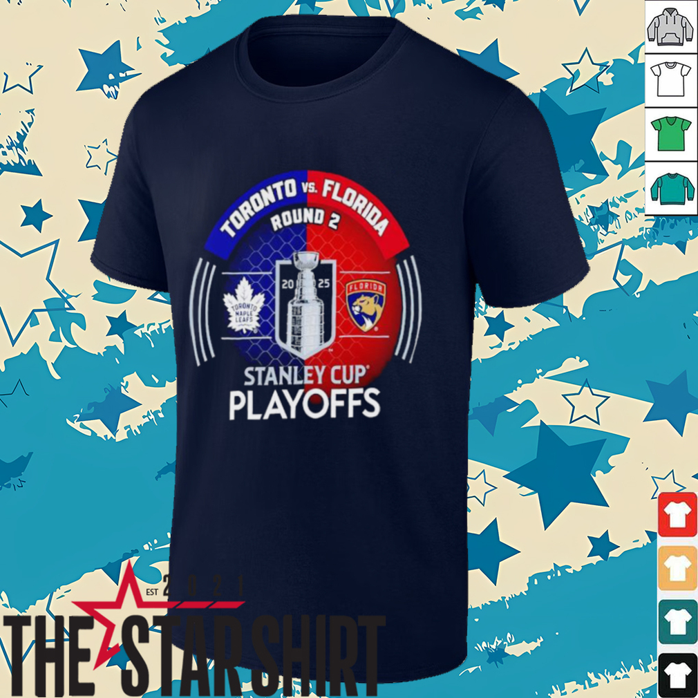 Toronto Maple Leafs vs. Florida Panthers Inglasco 2025 Stanley Cup Playoffs Second Round Dueling Match Up shirt Toronto Maple Leafs vs. Florida Panthers Inglasco 2025 Stanley Cup Playoffs Second Round Dueling Match Up shirt