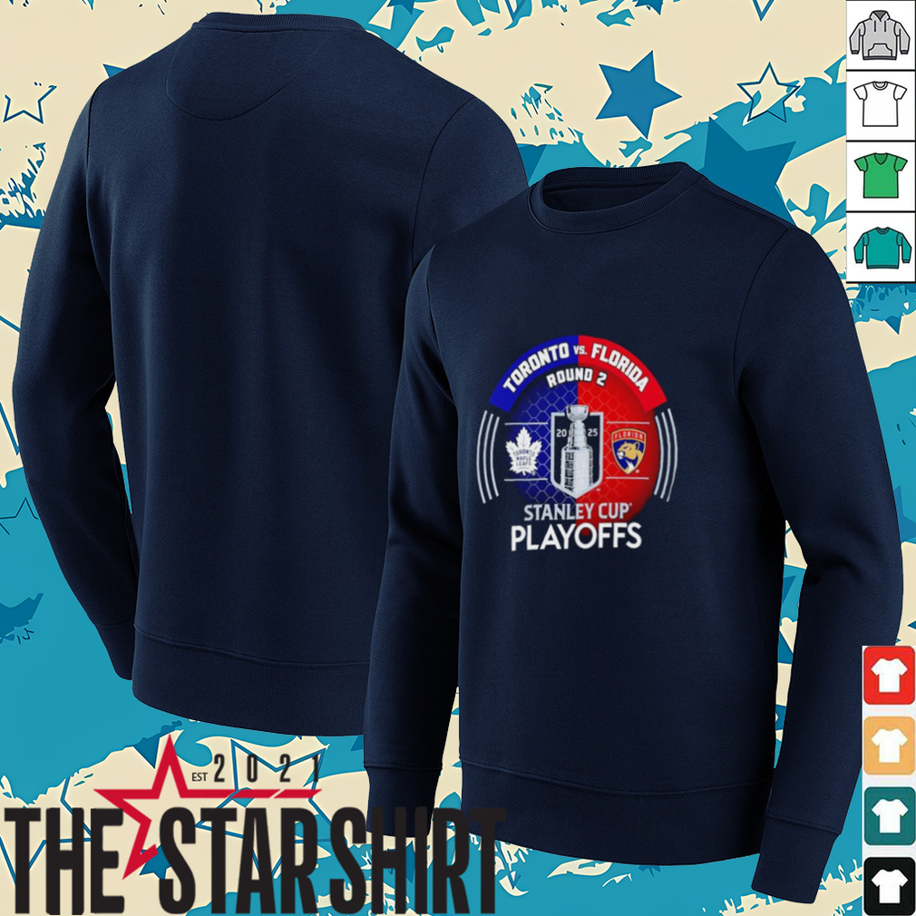 Toronto Maple Leafs vs. Florida Panthers Inglasco 2025 Stanley Cup Playoffs Second Round Dueling Match Up shirt Toronto Maple Leafs vs. Florida Panthers Inglasco 2025 Stanley Cup Playoffs Second Round Dueling Match Up shirt