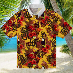 Floral Toucan San Diego Padres Hawaiian Shirt   MLB Fan Gift for Beach & Game Day