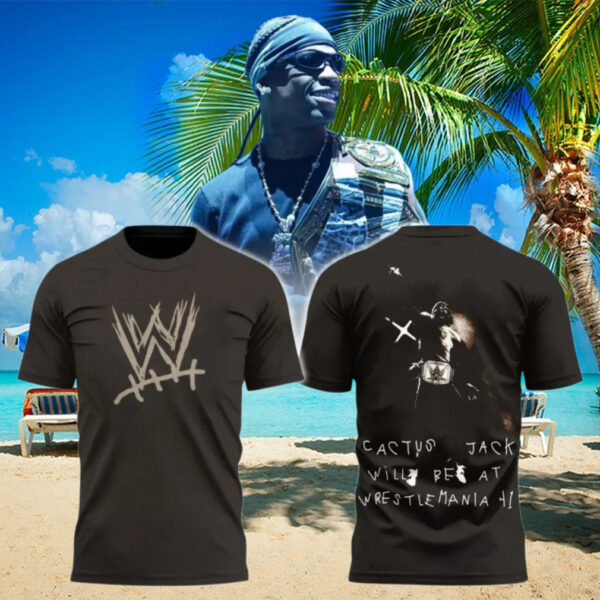 Travis Scott x WWE WrestleMania 41 Limited Edition T Shirt Music Lover Gift Ideas For Him