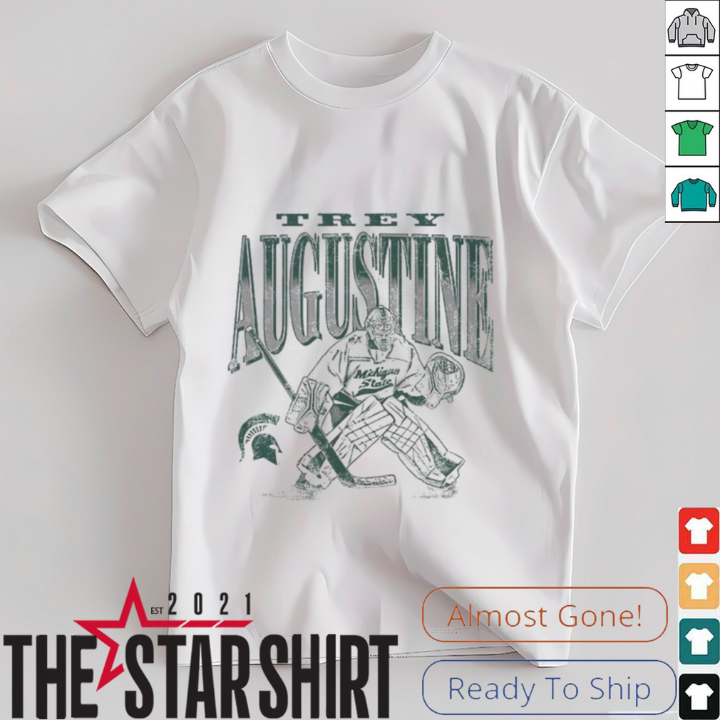 Trey Augustine Michigan State Spartans Hockey Goalie T Shirt Trey Augustine Michigan State Spartans Hockey Goalie T Shirt