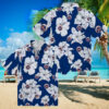 Tropical Hibiscus Blue & White New York Mets Hawaiian Shirt   Summer Baseball Fan Gear