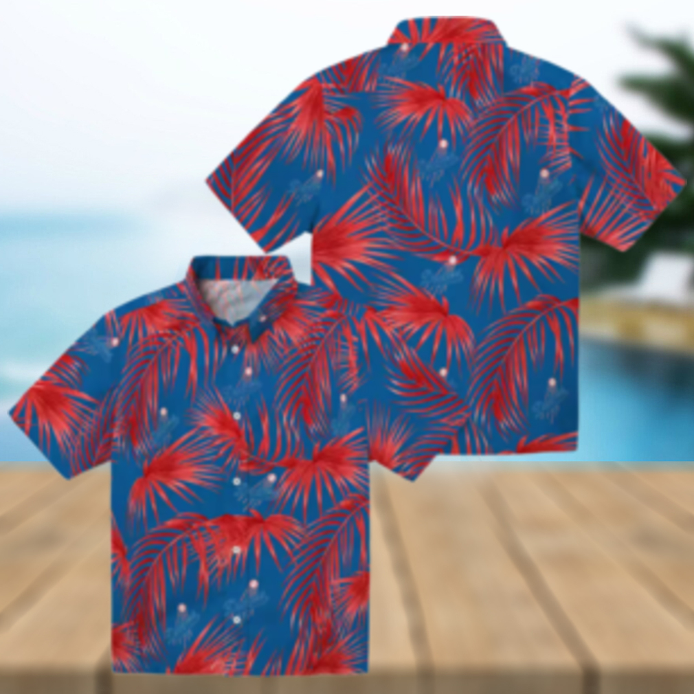 Tropical Palm Leaf Dodgers Hawaiian Shirt Official MLB Summer Apparel Tropical Palm Leaf Dodgers Hawaiian Shirt Official MLB Summer Apparel