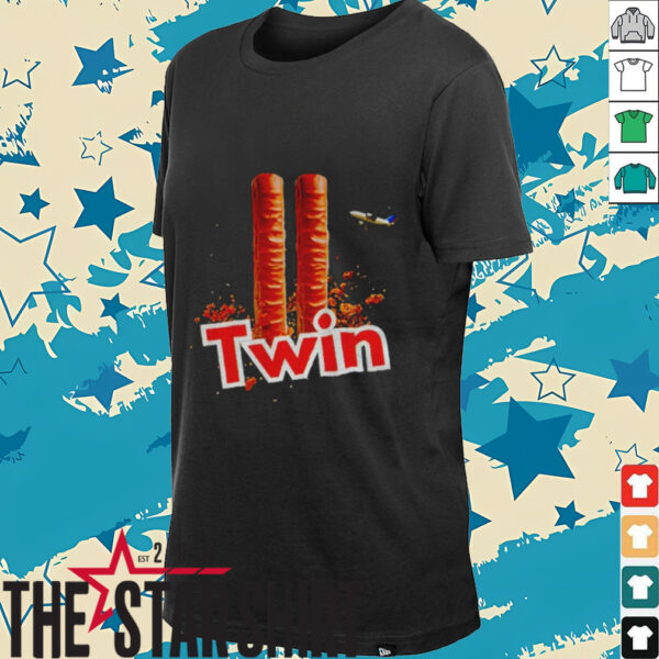Twin 9 11 parody funny joke shirt
