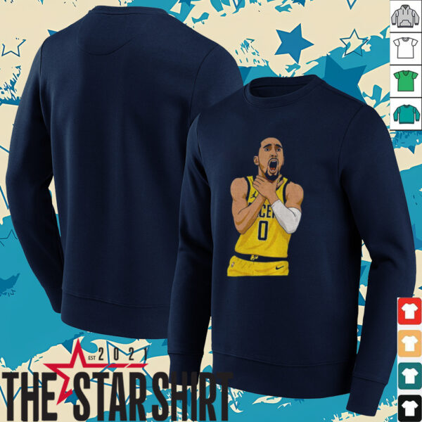 Tyrese Haliburton cartoon choke Indiana Pacers NBA Basketball Player shirt