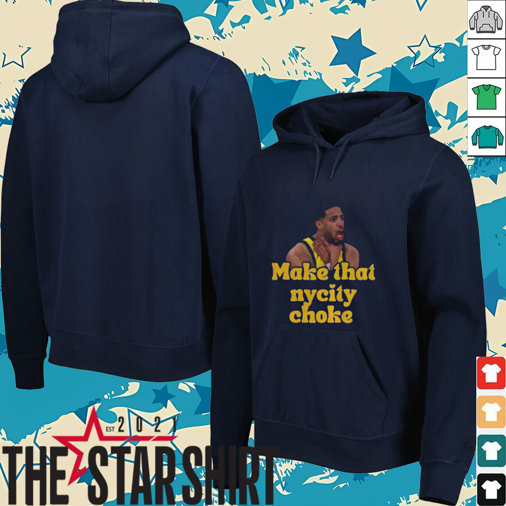 Tyrese Haliburton choke Indiana Pacers NBA Basketball NYC Eastern Conference Finals 2025 shirt Tyrese Haliburton choke Indiana Pacers NBA Basketball NYC Eastern Conference Finals 2025 shirt