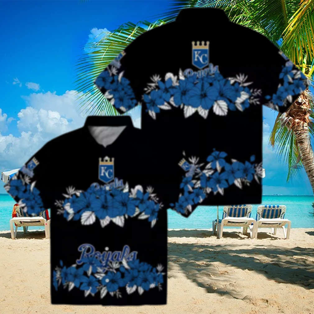 Unique Kansas City Royals Hibiscus Hawaiian Shirt Summer Vacation, Palm & Floral Design Unique Kansas City Royals Hibiscus Hawaiian Shirt Summer Vacation, Palm & Floral Design