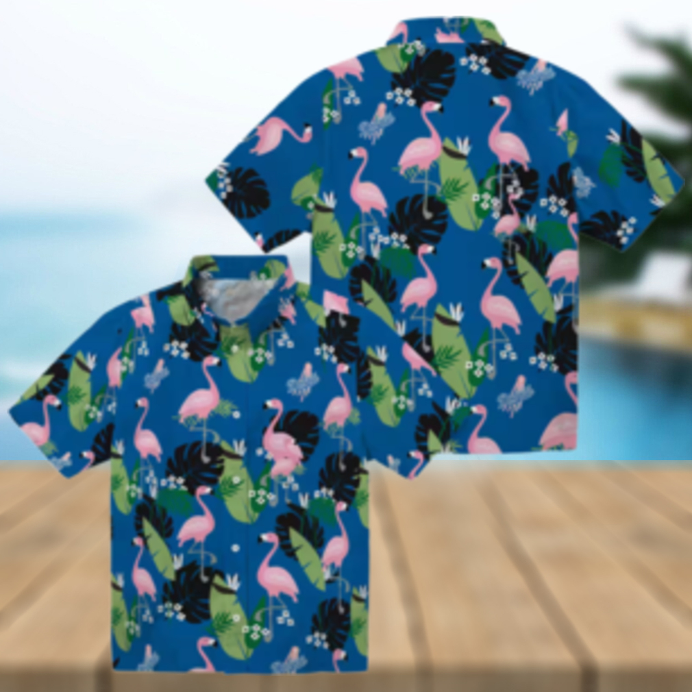 Unisex Dodgers Hawaiian Shirt Blue Flamingo Leaf Print for MLB Fans & Vacation Unisex Dodgers Hawaiian Shirt Blue Flamingo Leaf Print for MLB Fans & Vacation