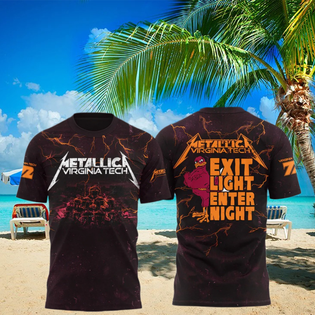 Virginia Tech Hokies Metallica T Shirt Football Themed Gifts Virginia Tech Hokies Metallica T Shirt Football Themed Gifts