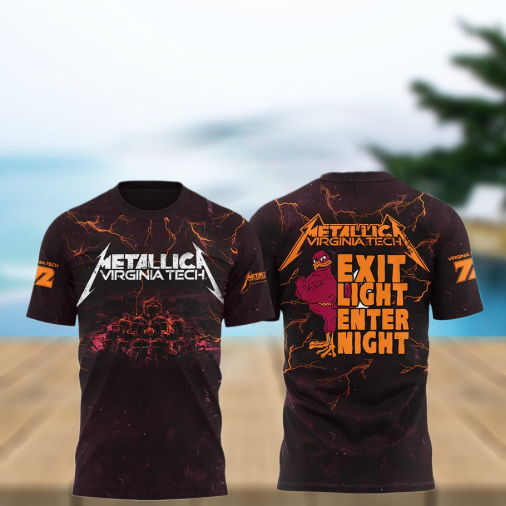 Virginia Tech Hokies Metallica T Shirt Football Themed Gifts Virginia Tech Hokies Metallica T Shirt Football Themed Gifts