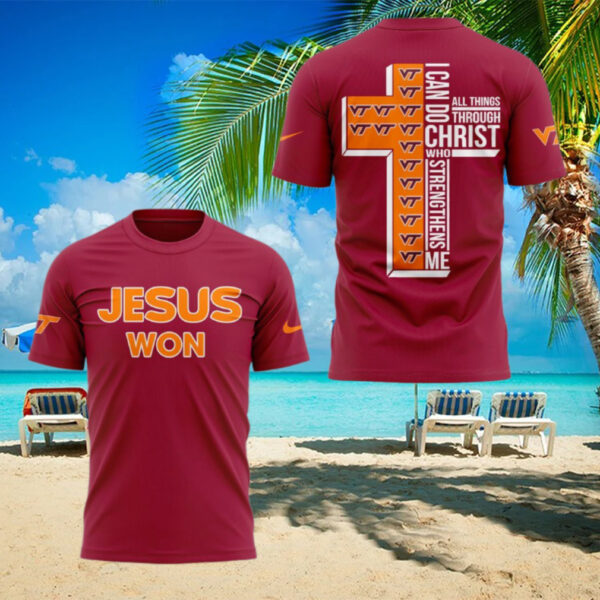 Virginia Tech Jesus Won 2025 T Shirt