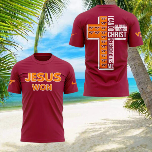 Virginia Tech Jesus Won 2025 T Shirt