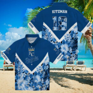 Personalized Kansas City Royals Aloha Hawaiian Shirt Chevron Floral Fan Gear