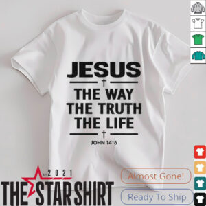 Alisson Becker wearing Jesus the way the truth the life shirt
