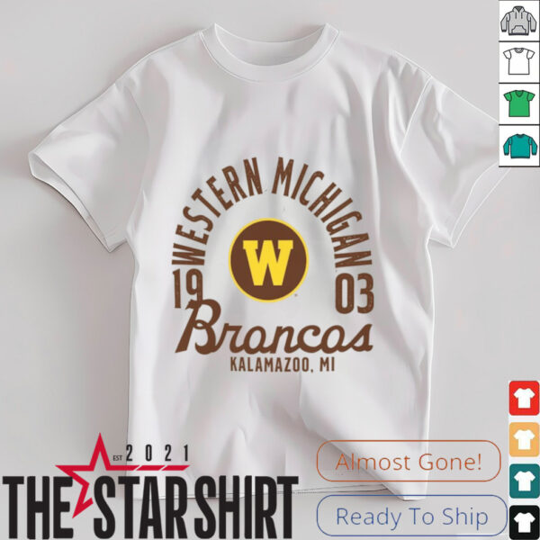 Western Michigan Broncos Comfort Colors Mascot Overlay T Shirt