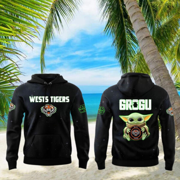 Wests Tigers x Grogu Star Wars 2025 Hoodie