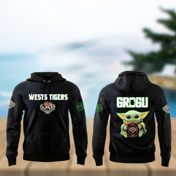 Wests Tigers x Grogu Star Wars 2025 Hoodie