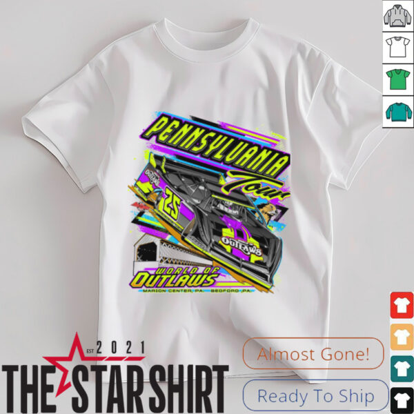 World of Outlaws Late Model Series  2025 Pennsylvania Tour T Shirt