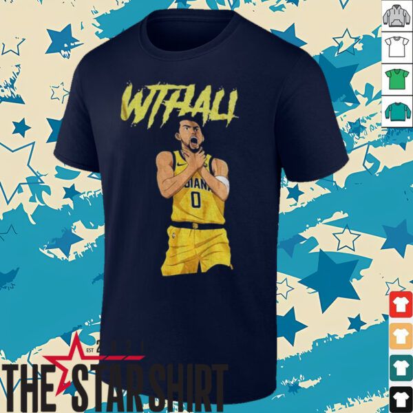 Wthali Tyrese Haliburton choke cartoon Indiana Pacers NBA Basketball 2025 What The Hali shirt