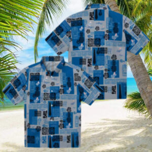 MLB Los Angeles Dodgers Blue Hawaiian Shirt Tribal Summer Vacation Outfit