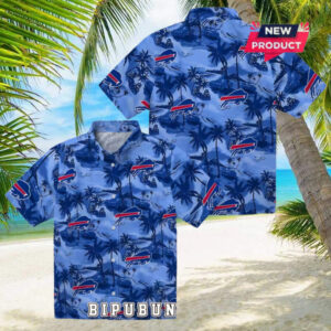 Buffalo Bills Coastal Palms Hawaiian Shirt