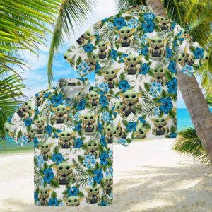 Miami Marlins Yoda Hawaiian Shirt   MLB Tropical Summer Beachwear for Men
