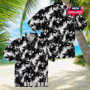 Baltimore Ravens Palm Motifs Hawaiian Shirt