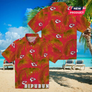 Kansas City Chiefs Leafy Palms Hawaiian Shirt