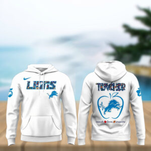 Detroit Lions Teacher Appreciation White 2025 Special Hoodie